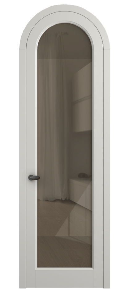 Межкомнатная дверь Палаццо 6814 Матовый серый Рефлективное бронзовое стекло "Стопсол", калёное Цена 6900 AZE | Volhovec