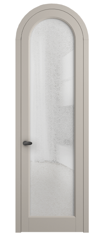 Межкомнатная дверь Палаццо 6814 Матовый светло-бежевый Фактурное стекло "Лёд", триплекс Цена 6800 AZE | Volhovec