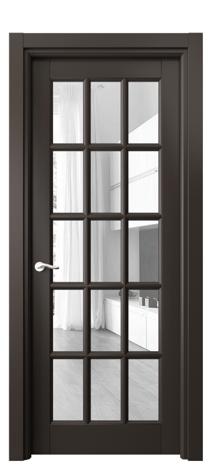 Дверь межкомнатная Лигнум 0708 Матовый антрацит Прозрачное стекло Гладкий наличник МАН Цена 6010 AZE Наличники уже входят в базовый комплект. Фабрика дверей Волховец 8 (800) 551 43 19 Межкомнатная дверь Лигнум 0708 Матовый антрацит Прозрачное стекло Цена 6010 AZE | Volhovec