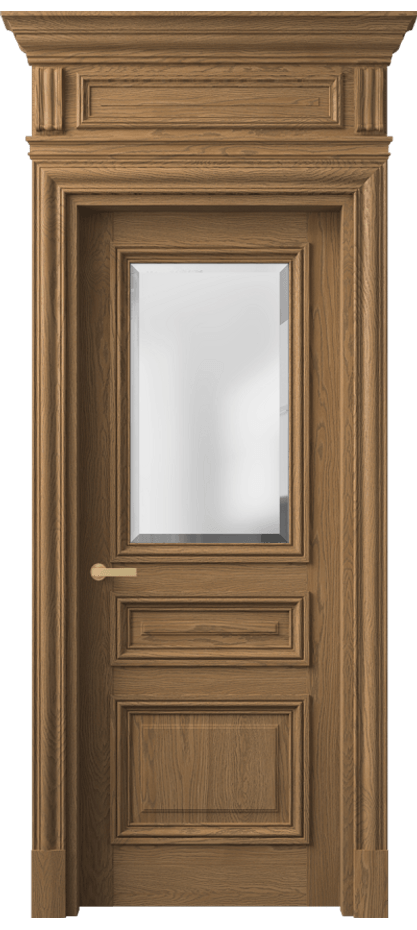 Межкомнатная дверь Antique 7304 Дуб мускатный матовый Сатинированное стекло с фацетом Цена 13880 AZE | Volhovec