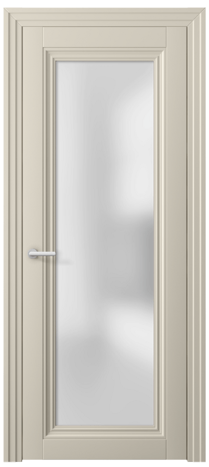 Межкомнатная дверь Centro 2502 ПЭТ светло-бежевый Сатинированное стекло Цена 1960 AZE | Volhovec