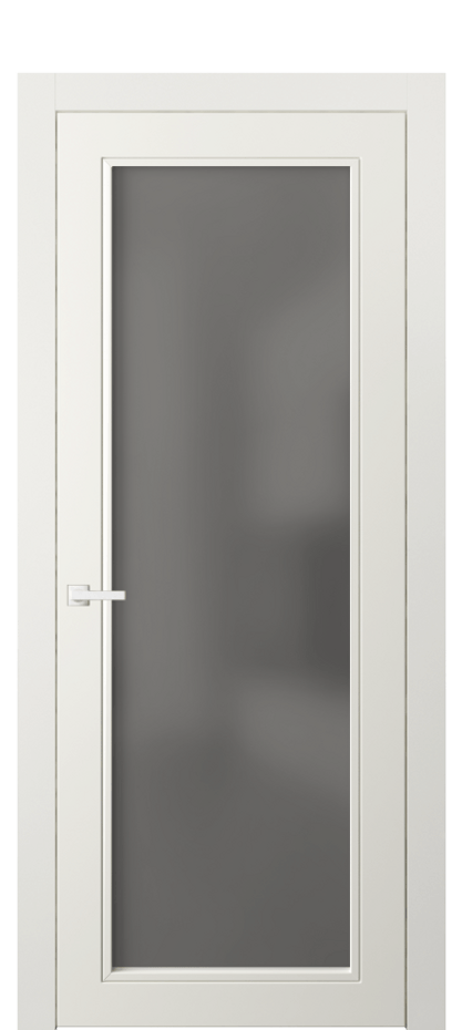Межкомнатная дверь Neo Classic 8000 Матовый жемчужный Сатинированное серое стекло, триплекс Цена 3890 AZE | Volhovec