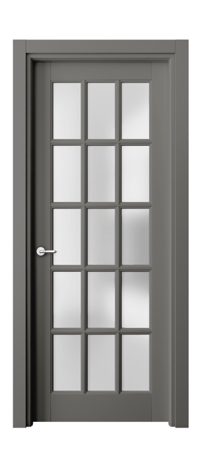 Межкомнатная дверь Toscana Grigliato 6311 Бук классический серый Сатинированное стекло Цена 5950 AZE | Volhovec