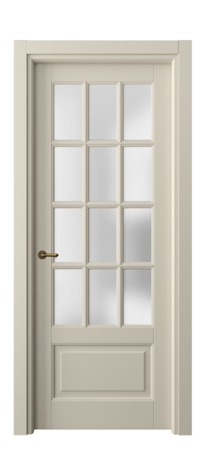 Межкомнатная дверь Тоскана Грильято 6313 Матовый бежево-серый Сатинированное стекло Цена 5950 AZE | Volhovec