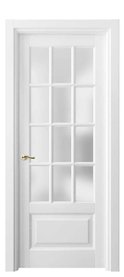 Межкомнатная дверь Лигнум 0728 Матовый белоснежный Сатинированное стекло Цена 115299 ₽ | Volhovec