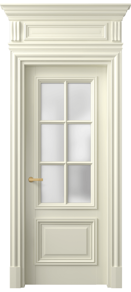 Межкомнатная дверь Антик 7312 Матовый молочно-белый Сатинированное стекло Цена 9211 AZE | Volhovec
