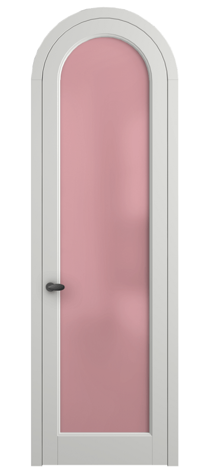 Межкомнатная дверь Палаццо 6814 Матовый светло-серый Сатинированное розовое стекло, триплекс Цена 6500 AZE | Volhovec