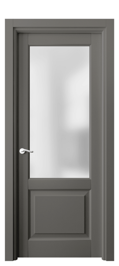Межкомнатная дверь Лигнум 0740 Матовый классический серый Сатинированное стекло Цена 4960 AZE | Volhovec