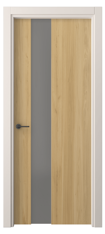 Межкомнатная дверь Freedom 4224 Солнечный вяз Сатинированное серое стекло, триплекс, 8 мм Цена 2000 AZE | Volhovec