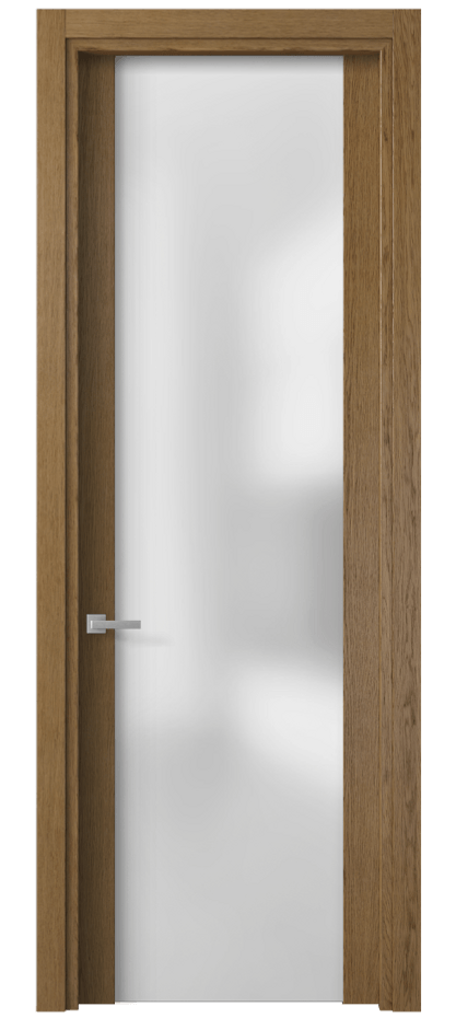 Межкомнатная дверь Planum 4114 Дуб янтарный Сатинированное стекло Цена 3710 AZE | Volhovec