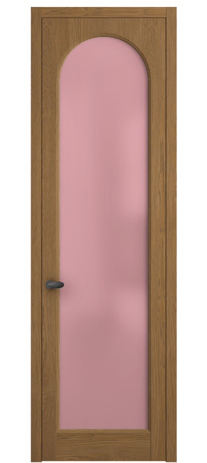 Межкомнатная дверь Палаццо 6804 Дуб пряный матовый Сатинированное розовое стекло, триплекс Цена 8000 AZE | Volhovec