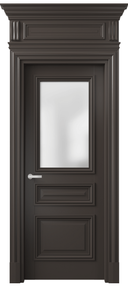 Межкомнатная дверь Антик 7304 Матовый антрацит Сатинированное стекло Цена 1081120 AMD | Volhovec
