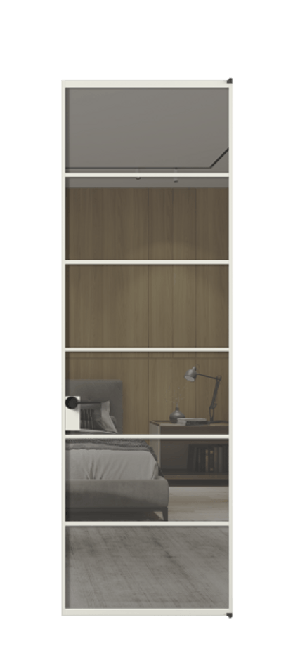 Алюминиевая дверь АЛПЛ040.04 Алюминий серый Рефлективное серое стекло "Стопсол", калёное Цена 8210  | Volhovec