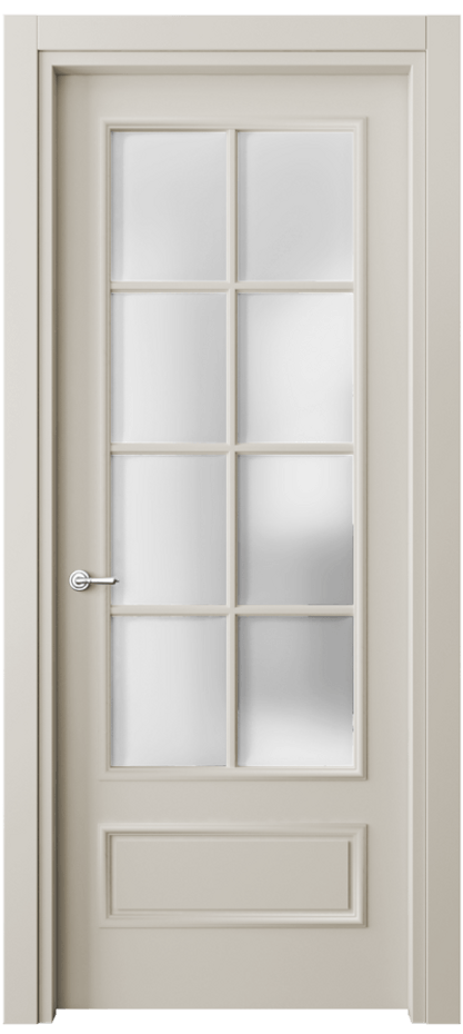 Межкомнатная дверь Paris 8112 Матовый облачно-серый Сатинированное стекло Цена 4010 AZE| Volhovec