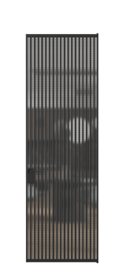 Алюминиевая дверь АЛПЛ040.06 Алюминий Черный Mesh silver Цена 9880  | Volhovec