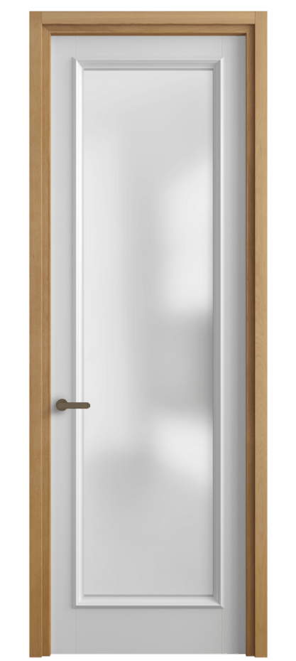 Дверь межкомнатная Шарм 6702 Матовый белоснежный Сатинированное стекло Узкий классический наличник БНМ Цена 5200 AZE Наличники уже входят в базовый комплект. Фабрика дверей Волховец 8 (800) 551 43 19 Межкомнатная дверь Шарм 6702 Матовый белоснежный Сатинированное стекло Цена 5200 AZE | Volhovec