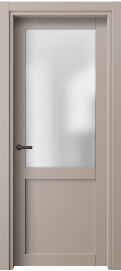 Межкомнатная дверь Neo 2122 ПЭТ серо-коричневый  Сатинированное стекло Цена 1270 AZE | Volhovec