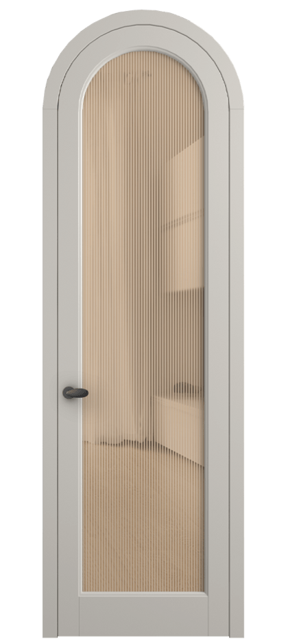 Межкомнатная дверь Палаццо 6814 Матовый облачно-серый Рифлёное оранжевое стекло "Дюна", триплекс Цена 6700 AZE | Volhovec