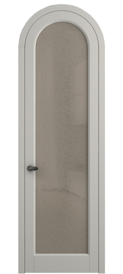 Межкомнатная дверь Палаццо 6814 Матовый тёплый серый Фактурное бронзовое стекло "Лёд", триплекс Цена 6800 AZE | Volhovec