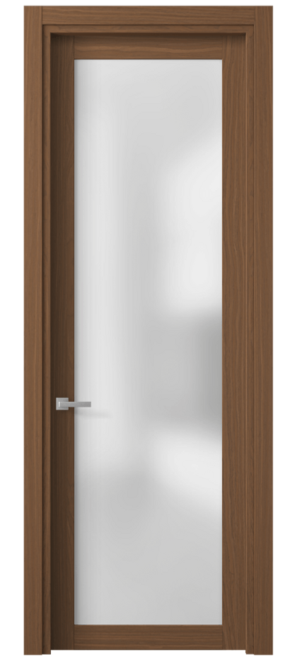 Межкомнатная дверь Planum 2102 Дуб шоколадный матовый Сатинированное стекло Цена 3750 AZE | Volhovec