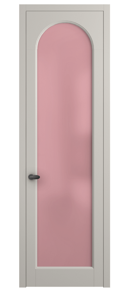 Межкомнатная дверь Палаццо 6804 Матовый облачно-серый Сатинированное розовое стекло, триплекс Цена 5100 AZE | Volhovec