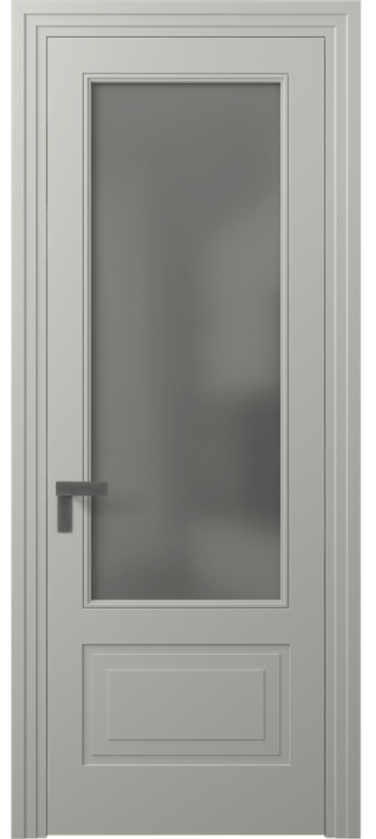 Межкомнатная дверь Rocca 8342 Матовый тёплый серый Сатинированное серое стекло, триплекс Цена 4320 AZE | Volhovec