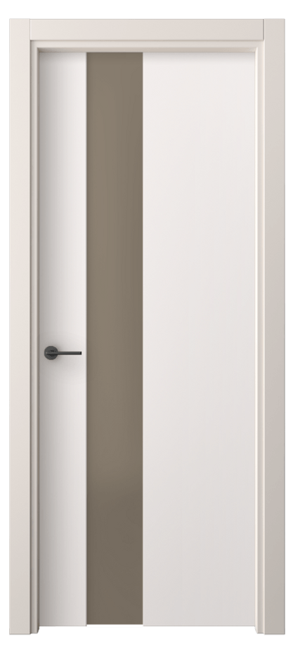 Межкомнатная дверь Фридом 4224 ПЭТ кремово-серый Сатинированное бронзовое стекло, триплекс Цена 1700 AZE | Volhovec
