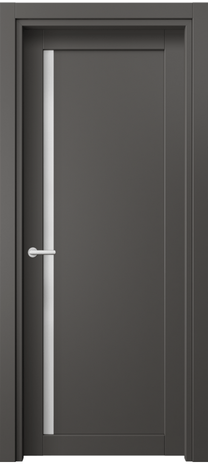 Межкомнатная дверь Нео 2110 ПЭТ графитовый Сатинированное стекло Цена 1390 AZE | Volhovec