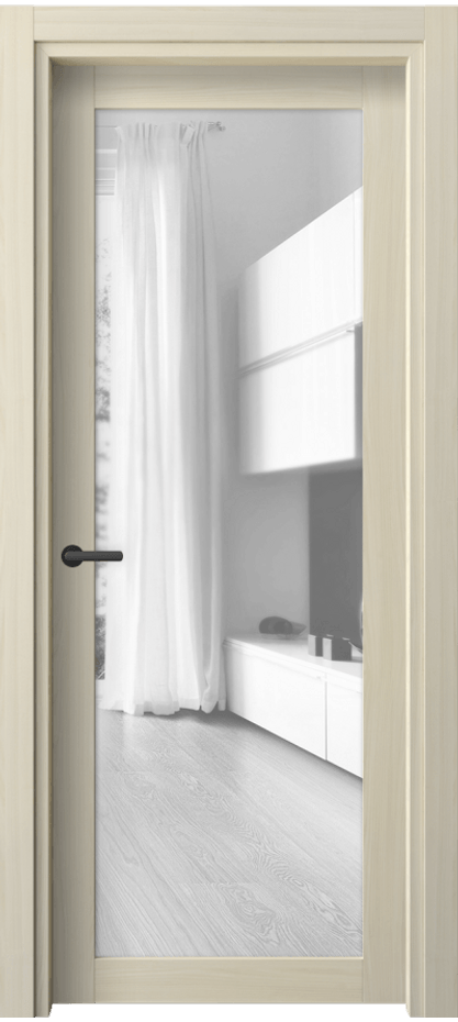 Межкомнатная дверь Нео 2102 Молочный ясень Прозрачное стекло, триплекс Цена 230640 AMD | Volhovec