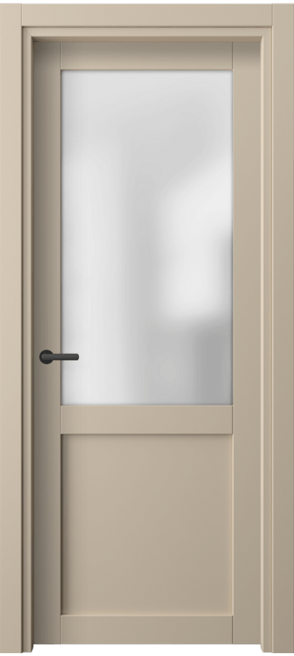 Межкомнатная дверь Нео 2122 ПЭТ светло-бежевый Сатинированное стекло Цена 26699 ₽ | Volhovec