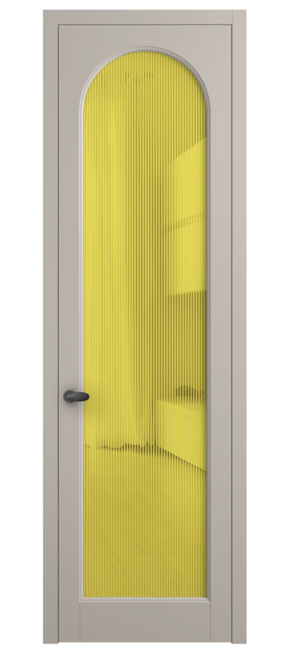 Межкомнатная дверь Палаццо 6804 Матовый светло-бежевый Рифлёное желтое стекло "Дюна", триплекс Цена 20914950 so'm | Volhovec
