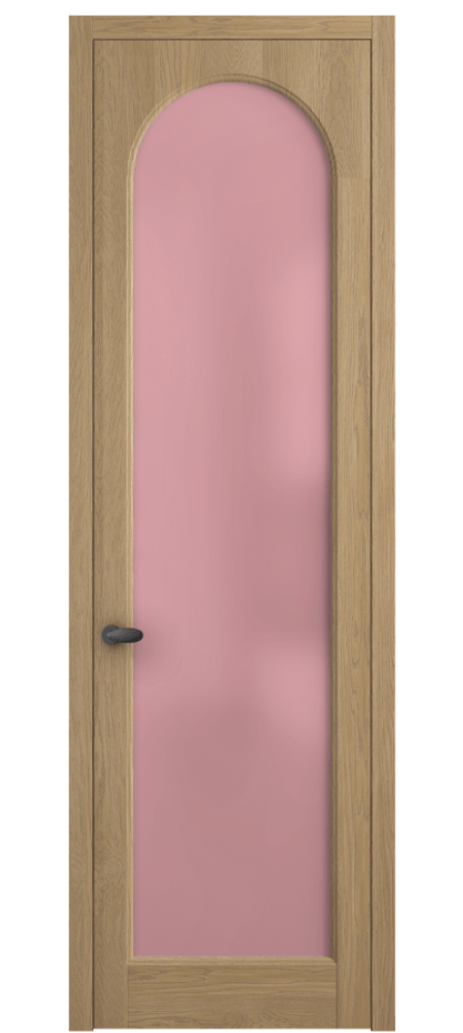Межкомнатная дверь Палаццо 6804 Дуб соломенный матовый Сатинированное розовое стекло, триплекс Цена 8000 AZE | Volhovec