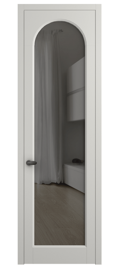 Межкомнатная дверь Палаццо 6804 Матовый серый Прозрачное серое стекло, триплекс Цена 5100 AZE | Volhovec