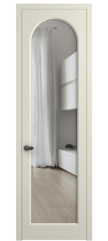 Межкомнатная дверь Палаццо 6804 Матовый молочно-белый Прозрачное стекло Цена 5100 AZE | Volhovec