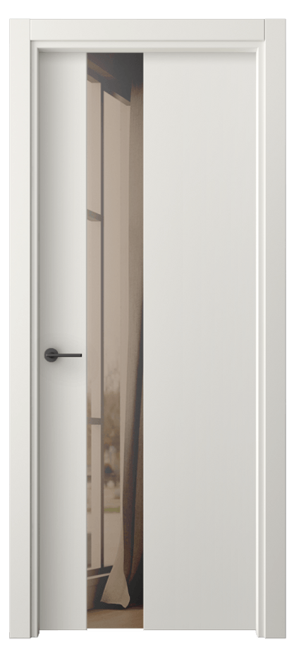 Межкомнатная дверь Freedom 4224 Софт-тач белоснежный Двустороннее бронзовое зеркало, триплекс, 8 мм Цена 1500 AZE | Volhovec