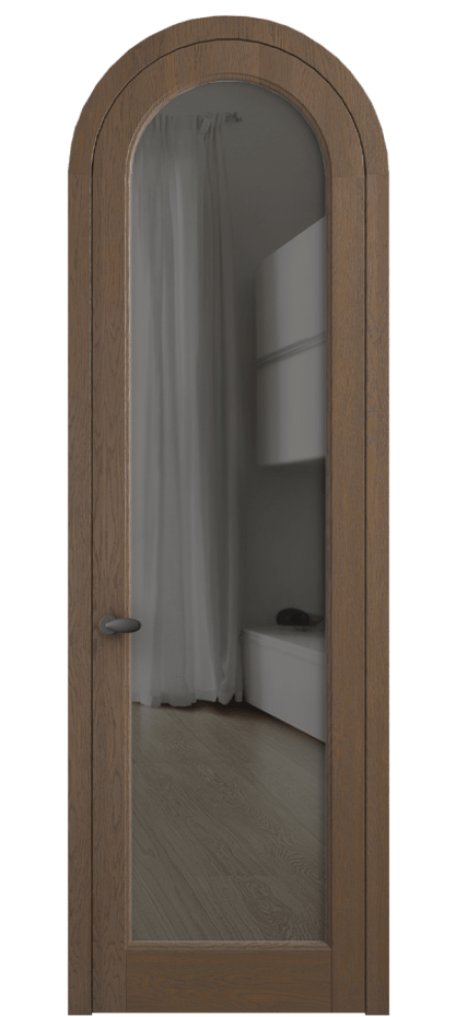 Межкомнатная дверь Палаццо 6814 Дуб туманный матовый Прозрачное серое стекло, триплекс Цена 10800 AZE | Volhovec