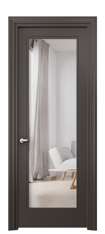 Дверь межкомнатная Esse 8502 Матовый антрацит Двустороннее зеркало, триплекс, 7 мм Фигурный универсальный наличник МАН Цена 2800 AZE Наличники уже входят в базовый комплект. Фабрика дверей Волховец 8 (800) 551 43 19 Межкомнатная дверь Esse 8502 Матовый антрацит Двустороннее зеркало, триплекс, 7 мм Цена 2800 AZE | Volhovec