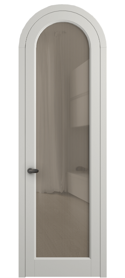 Межкомнатная дверь Палаццо 6814 Матовый серый Рифлёное бронзовое стекло "Дюна", триплекс Цена 6800 AZE | Volhovec