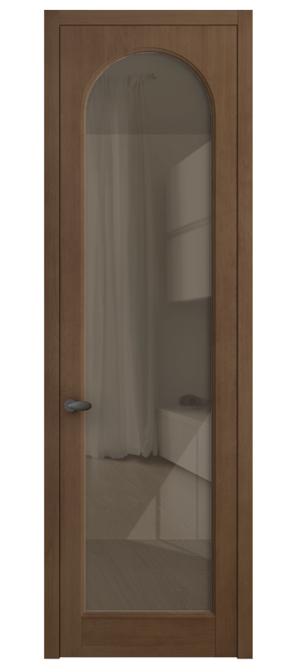 Межкомнатная дверь Палаццо 6804 Бук тёмный матовый Рефлективное бронзовое стекло "Стопсол", калёное Цена 6700 AZE | Volhovec
