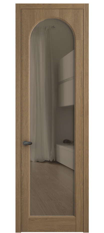 Межкомнатная дверь Палаццо 6804 Дуб мускатный матовый Прозрачное бронзовое стекло, триплекс Цена 8000 AZE | Volhovec