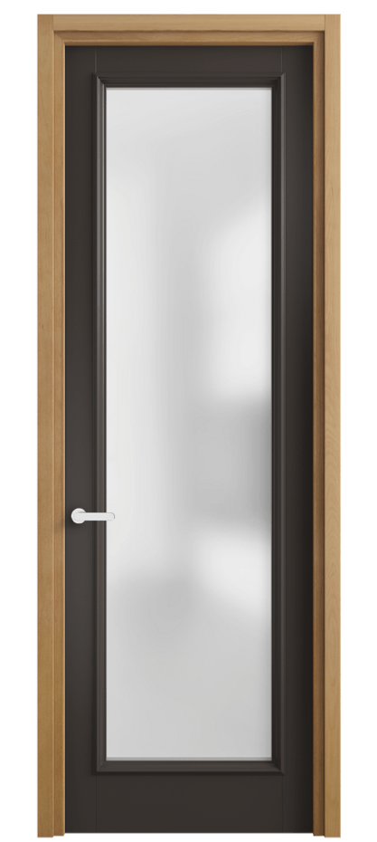 Межкомнатная дверь Шарм 6702 Матовый антрацит Сатинированное стекло Цена 5200 AZE | Volhovec