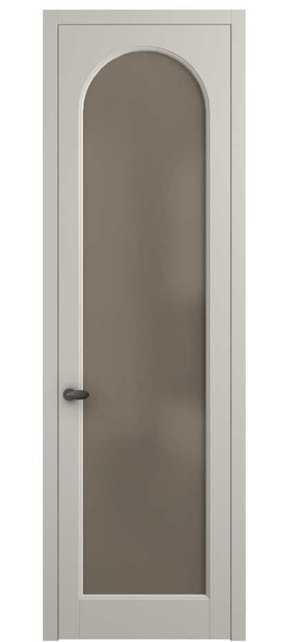 Межкомнатная дверь Палаццо 6804 Матовый облачно-серый Сатинированное бронзовое стекло, триплекс Цена 5100 AZE | Volhovec