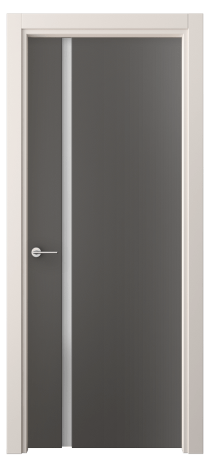 Межкомнатная дверь Freedom 4222 ПЭТ графитовый Сатинированное стекло Цена 38499 ₽ | Volhovec