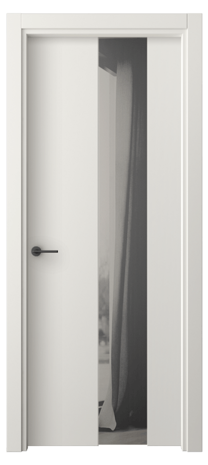 Межкомнатная дверь Freedom 4226 Софт-тач белоснежный Двустороннее серое зеркало, триплекс, 8 мм  Цена 1500 AZE | Volhovec