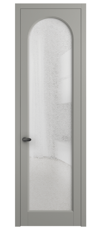 Межкомнатная дверь Палаццо 6804 Матовый нейтральный серый Фактурное стекло "Лёд", триплекс Цена 5400 AZE | Volhovec