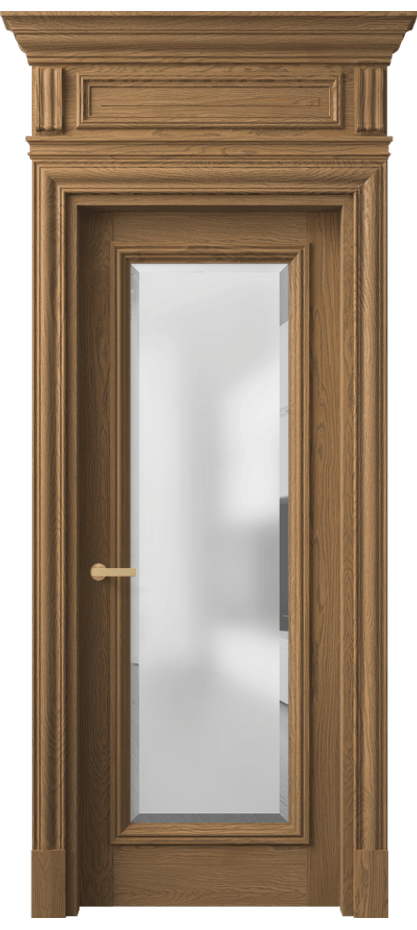 Межкомнатная дверь Антик 7300 Дуб мускатный матовый Сатинированное стекло с фацетом Цена 13810 AZE | Volhovec