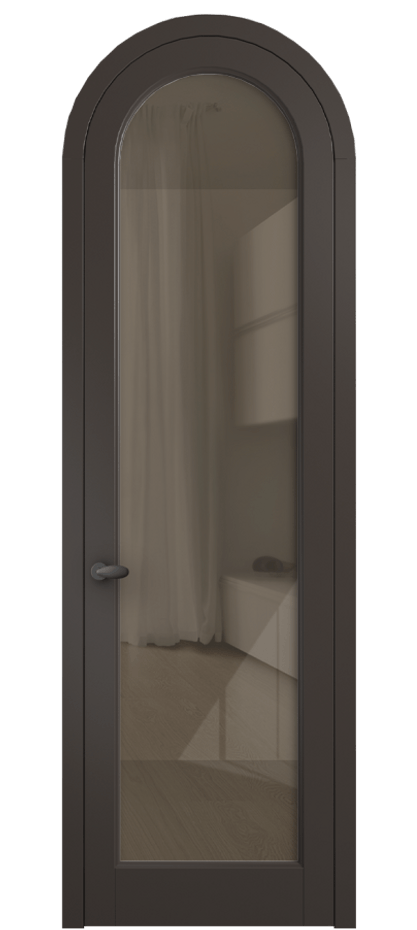 Межкомнатная дверь Палаццо 6814 Матовый антрацит Рефлективное бронзовое стекло "Стопсол", калёное Цена 6900 AZE | Volhovec