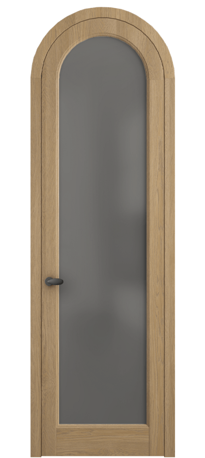 Межкомнатная дверь Палаццо 6814 Дуб соломенный матовый Сатинированное серое стекло, триплекс Цена 10800 AZE | Volhovec