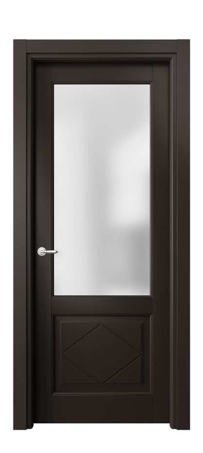 Межкомнатная дверь Тоскана Ромбо 6342 Матовый антрацит Сатинированное стекло Цена 4960 AZE | Volhovec