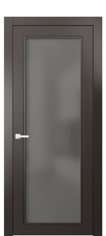 Межкомнатная дверь Neo Classic 8000 Матовый антрацит Сатинированное серое стекло, триплекс Цена 3890 AZE | Volhovec